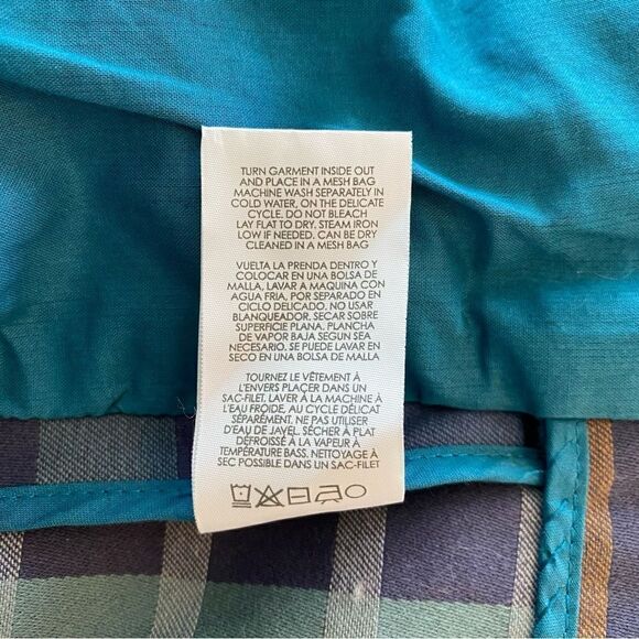 Cabi Blue & Tan Plaid Highclere Trench Jacket. Size Medium. NWOT - Picture 8 of 12